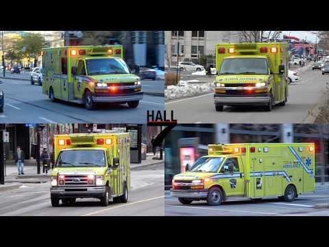 Urgences Santé - Ambulances Responding in Montreal, QC