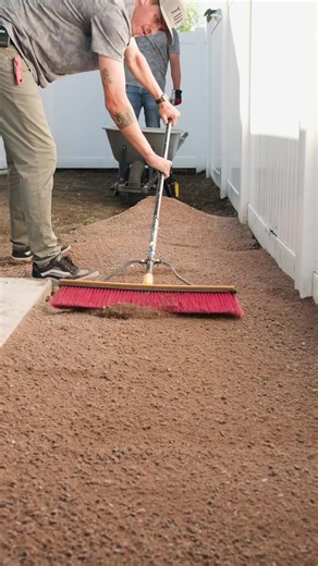 When installing turf its important that you have a good base. We recommend blended barrow. If you don't have blended barrow, you can use a mix of 3/4 inch gravel and crusher fines for your base material. The key is to have a smooth top layer while still allowing liquid to drain properly. Working on a turf project? Let us know what questions you have below. #turf #artificialturf #artificialgrass #syntheticgrass #syntheticturf #landscaping #fakegrass #turfinstallation