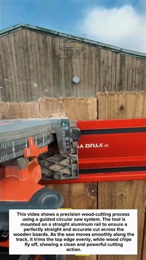 Perfect Straight Fence Cut with Track Saw Guide #woodworking #DIY #tools