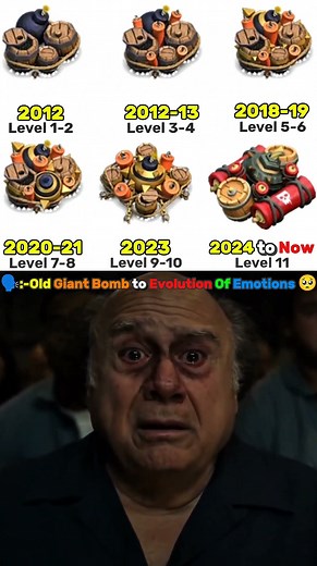 Old Giant Bomb to Evolution Of Emotions 🥺 #coc #clashofclans #gaming
