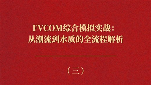 FVCOM综合模拟实战：从潮流到水质的全流程解析（三）