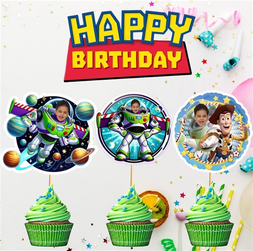 Toy Story Birthday Decorations, Buzz Lightyear Cupcake Topper, Toy Story Cupcake Topper, Toy Story Cake Deco (digital PDF) - Etsy