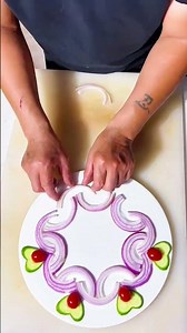 Onion plate decoration tutorial # easy to learn # fruit and vegetable shapes