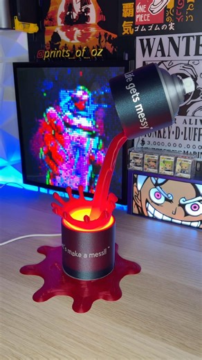 Liquid Graffiti lamp 🫟 #3dprinting #graffiti #art