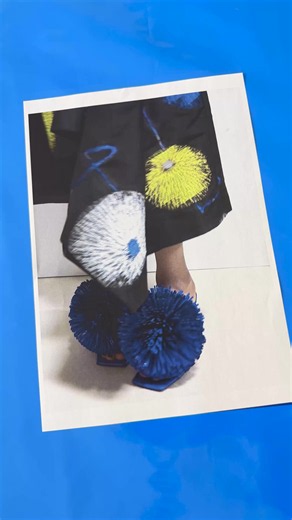 In fittings: the Boudoir Pompom mules. Givenchy by Sarah Burton