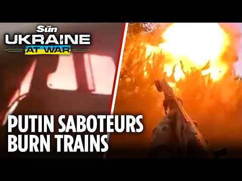 Anti-Putin gang set trains on fire in Rostov to stop supplies heading to Zaporizhzhia frontline