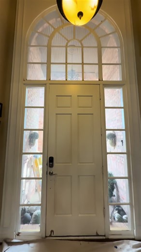 Painting this door and trim 🥰 #painting #door #dfw #homeimprovement #painter