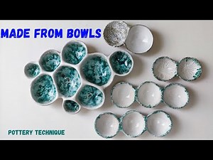 Pottery technique: I Made a Bubble Plate from Bowls — You’ve Never Seen Pottery Like This!