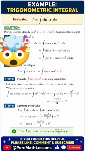 Solve This Trigonometric Integral in Seconds! ⚡📘 #shorts