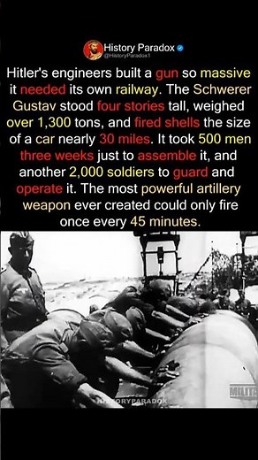 Hitler’s $7 Million Gun That Fired Elephant-Sized Shells #shorts