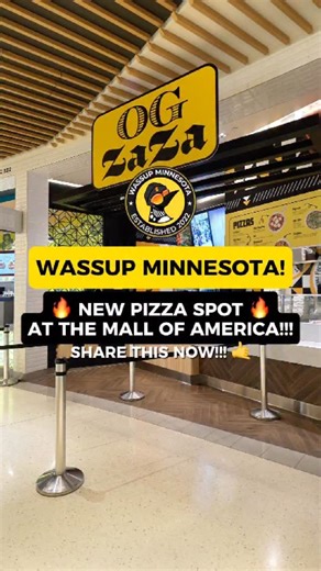 🚨 NEW PIZZA SPOT @mallofamerica #WassupMinnesota — OG Za Za is officially open at the Mall of America and YOU need to try their New Haven–style pizza. @ogzaza_mn Here’s what we recommend ✅ New Haven style pizza — light, crispy, and flavorful ✅ The Lil Roni — our favorite slice on the menu ✅ Brand new spot inside the Mall of America 📍 OG Za Za – Mall of America, Bloomington, MN 👉 SHARE this with your friends 👉 FOLLOW @wassupminnesota for more local food finds 🙏 Huge thank you to OG Za Za for