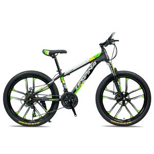[Hot Item] Green 24 Inch Mountain Bicycle 24 Speed Bike Intergraed Wheel