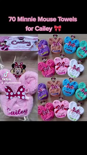 70pcs Minnie Mouse Towels for Cailey from Mindoro  UNIQUE |...