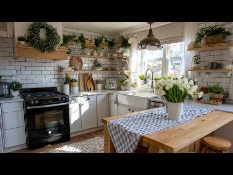 Easy Spring Kitchen Decor Ideas for a Cozy Rustic Cottage Style Home
