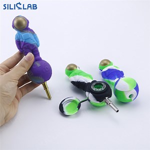 [Hot Item] Multipurpose Wax Smoking Unbreakable Nectar Collector Silicone DAB Straw with Titanium Nail