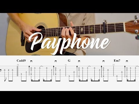 Payphone - Maroon 5 (Fingerstyle guitar cover / Tab) | Chillutar