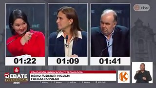 Keiko a López Aliaga en el debate: “La mayoría de los peruanos quieren que vayamos a la segunda vuelta”