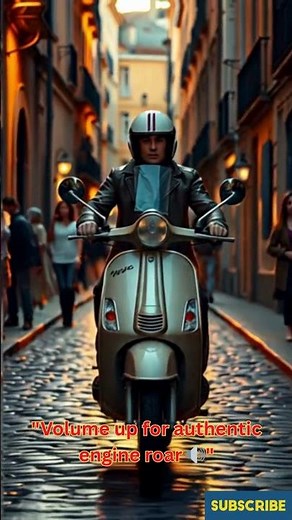 1970s Vintage Vespa Scooter Sound 🔥 | Authentic Retro Engine Sound Effect | No Copyright #shorts