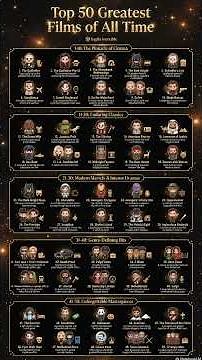 Top 50 Greatest Films of All Time. Must-Watch Movies Ranked! #learnenglish #movie #cinema