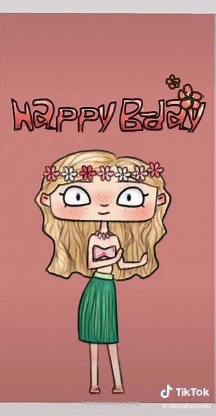 happy birthday ami!!🎁🎉 #birthday #hula #animation #animatedvideo #fyp #foryoupage