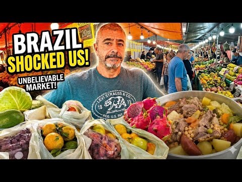 The Ultimate Brazil Market Tour! 🇧🇷 (Traditional Portuguese Cozido)🇵🇹 #feira #travel #saomiguel #pdl
