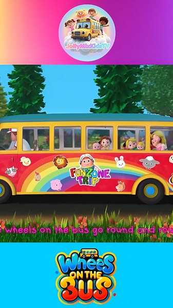 🚍 [1 MINUTE LOOP] Wheels on the Bus Sound Variations Remix 🎶 | Sing Along Version | JollyMixKidsTv