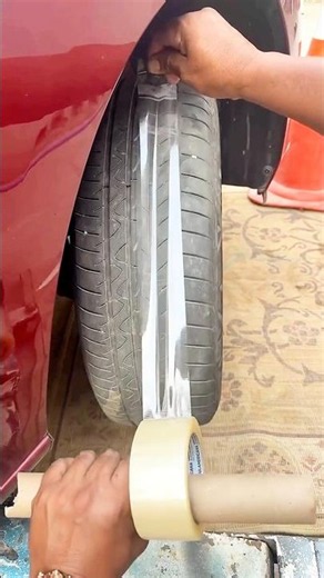 Applying a patch to the tire. #sortvideo