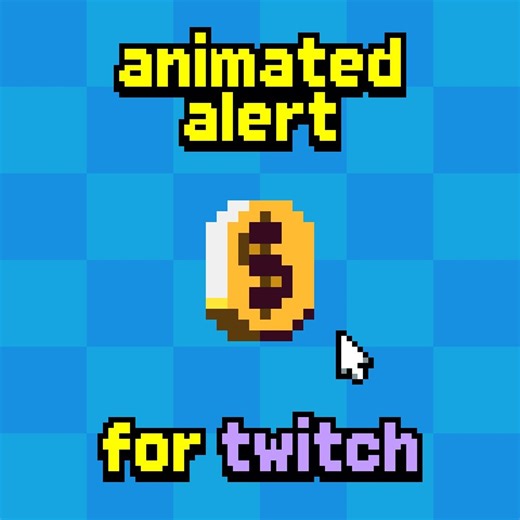 Pixel Coin Alert, Donate Alert, Pixel Art Treasure, Money Alert, Transparent GIF, Youtube, OBS, Twitch - Etsy