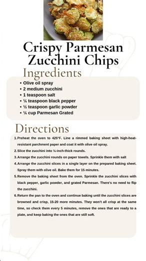 Crispy Parmesan Zucchini Chips | Easy Baked Healthy Snack
