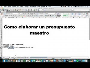 Presupuesto Maestro Parte 2