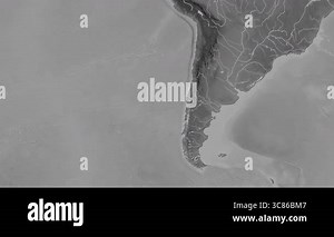 Chile map - drive. Regions. Grayscale Stock Video Footage - Alamy
