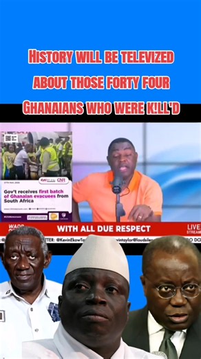 History will be televized about those forty four Ghanaians who were k!ll'd #nppghana #nanaaddo #ndc #ghanaians #johnagyekumkuffour @KevinTaylor_WADR