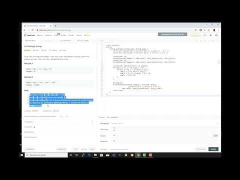 LeetCode Problem #43 Multiply Strings