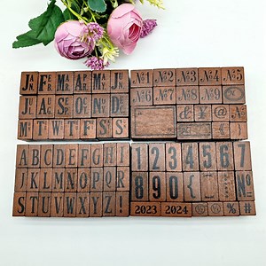 Monthly Plan Rubber Stamp Set: Wooden Box, Numbers, Alphabets, Card Making Scrapbooking - Etsy