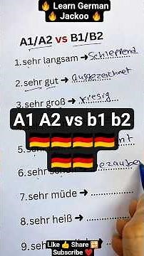🇩🇪🇩🇪 A1 A2 vs B1 b2 | learning German language 🇩🇪| #deutschlernen #learngerman