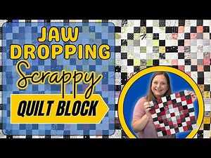 Easy Scrappy Quilt Block using Tiny Fabric Leftovers