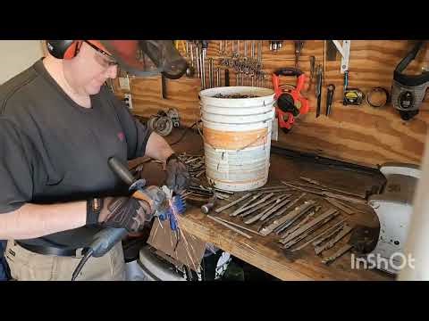 03-19-2026 - Almost done cutting up the ribbons of scrap steel