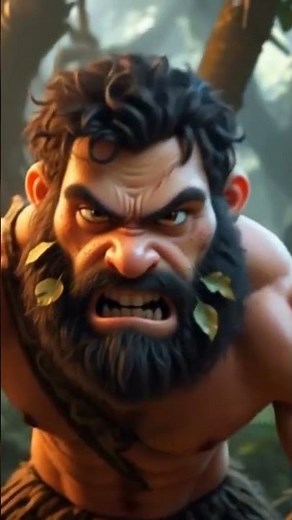 Caveman vs Lion | Epic Prehistoric Battle Animation in Pixar Style