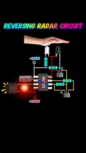 Reversing Radar Circuit... Diy Electronics Projects .. . Follow for more like this. Like❣️ comments📋 Share📤 . Keep Supporting 🤝 #proximitysensor #proximitysensors #diyelectronics #electronics #reversingradar | WA Electronics