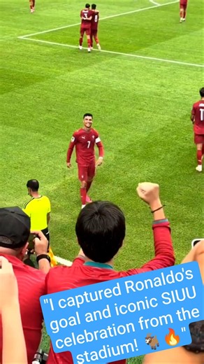🐐 Cristiano Ronaldo Goal & SIUU Celebration 🤯 | Stadium POV #Football #Ronaldo#Portugal #SIUU#soccer
