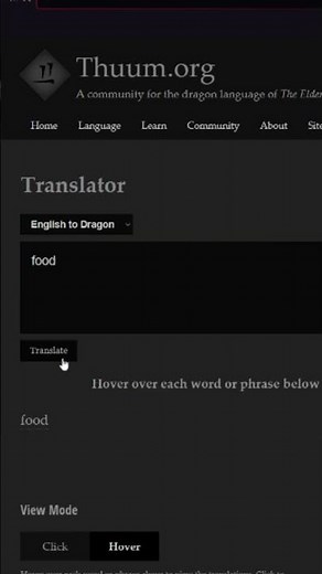 Dragon Language - Skyrim