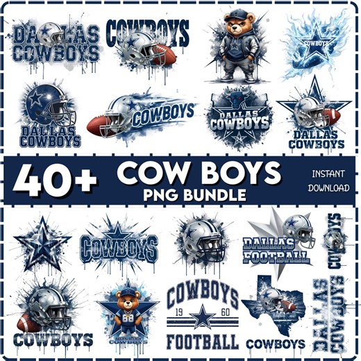 40+ Cowboys Football PNG Bundle | Retro Western Team Mascot Clipart | Game Day Sports Sublimation Designs | Digital Download 300 DPI - Etsy