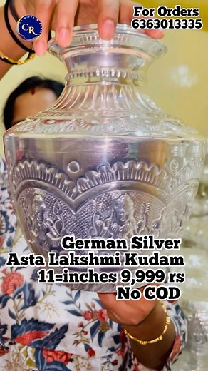 German Silver Asta Lakshmi Kudam 11=inches 9,999rs No COD free online shopping #germansilver #Silver #crsgiftsarticles #lakshmisureshcooking #viralreels #viralpost #viralreels Please click The link below Follow on YouTube 👇🏻 https://youtube.com/@lakshmisureshcookingtravel4894 https://youtube.com/@CRSGiftsArticles | Lakshmi Lakshmi Suresh