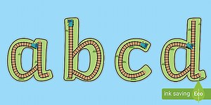 Train Themed Letter Formation