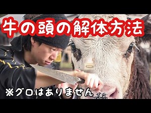 牛の頭の解体方法と食べれる肉の種類