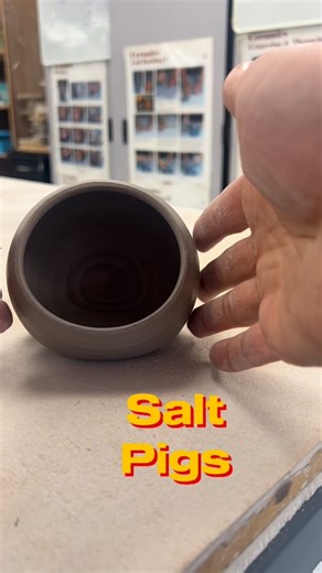 Trey Foster on Instagram: "Making a salt pig is a great beginner pottery project that is actually pretty useful. They make great gifts and you can decorate them all sorts of ways. I had never made salt pigs before so I tried 4 different shapes and got 4 pretty different results. I think I like the ones that are a bit more closed in. If you try this project out, let me know how it goes for you! #pottery #ceramics #pig #salt #clay @tortugatools"