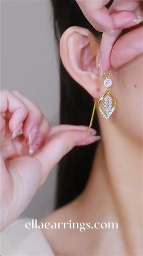 High grade, beautiful and elegant long earrings #earrings #jewelry