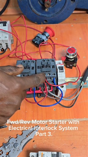 Fwd/Rev Motor Starter with Electrical Interlock System Part 3. #electrician #tbt #vlog #valec #engineer | Dili Ogbuenyi