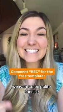 Comment “REC” for my free script on exactly how to ask for an amazing letter of recommendation!