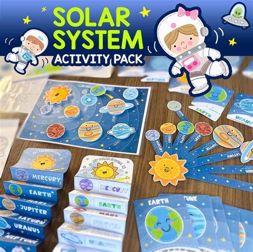 Solar System Activity Pack for Kids, Planets Printable Busy Book, Preschool STEM Space Learning, Montessori Homeschool PDF Download - Etsy